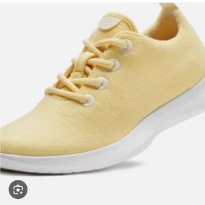 Yellow AllBirds sneakers joggers tennis shoes